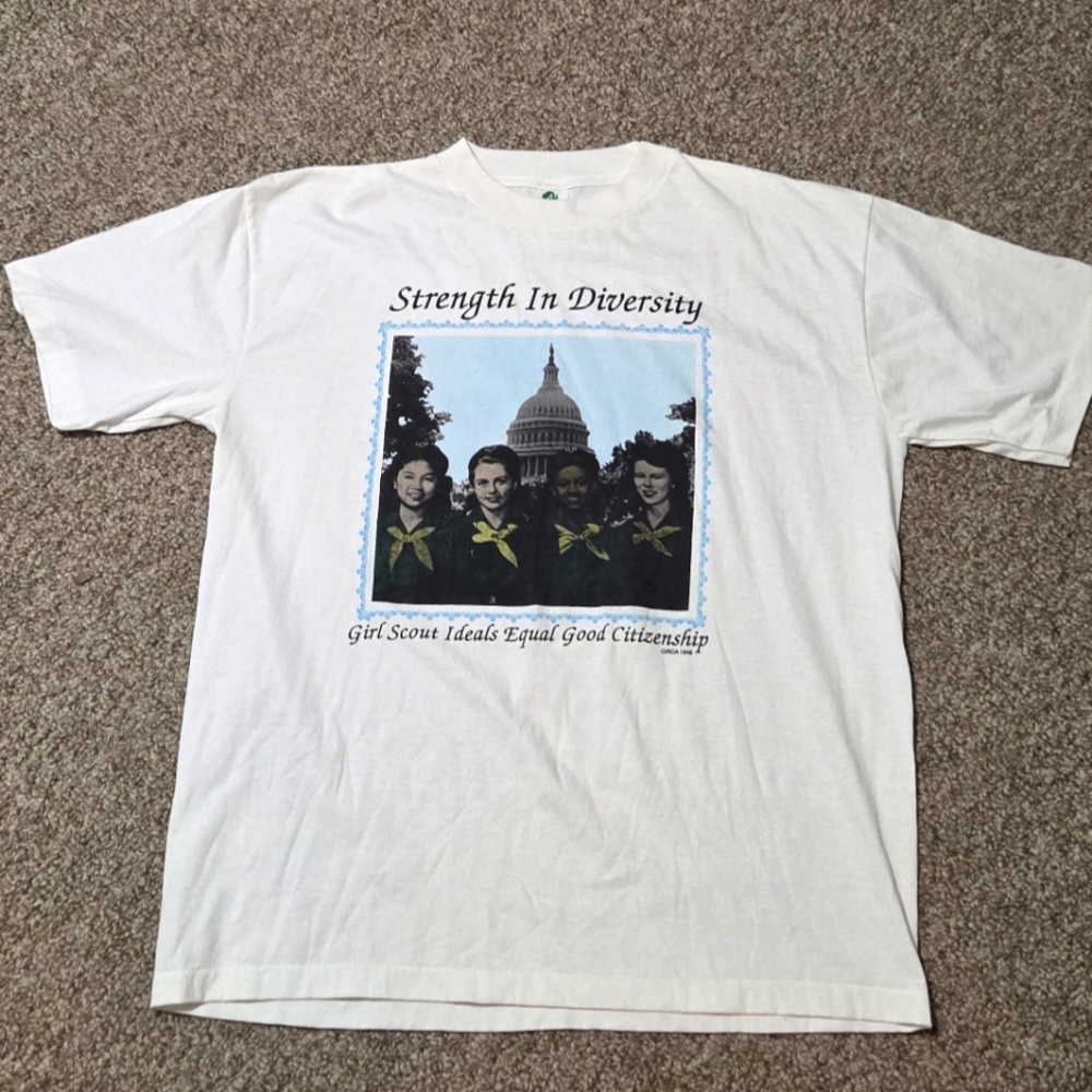 Vintage 80's Girl Scouts Circa 1948‎ Tshirt USA XXL